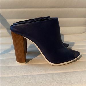 Vince Leather Open Toe Heels